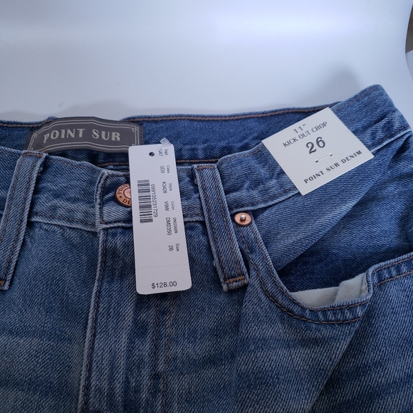 J Crew Point Sur Kick Out Crop Jeans NEW WIT - Picture 2 of 6